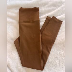 Athleta Tan/Camel Brown Colored Ribbed Elation Leggings